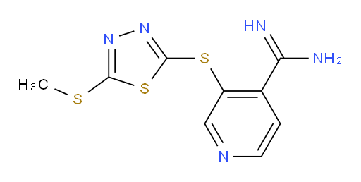 3-((5-(methylthio)-1,3,4-thiadiazol-2-yl)thio)isonicotinimidamide