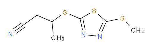 3-((5-(methylthio)-1,3,4-thiadiazol-2-yl)thio)butanenitrile