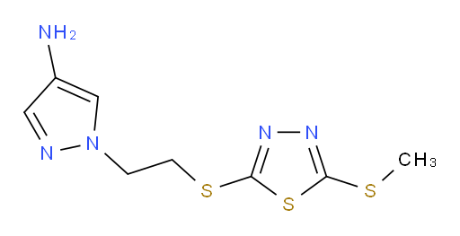 1-(2-((5-(methylthio)-1,3,4-thiadiazol-2-yl)thio)ethyl)-1H-pyrazol-4-amine