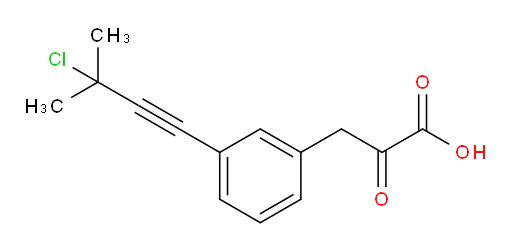 3-(3-(3-chloro-3-methylbut-1-yn-1-yl)phenyl)-2-oxopropanoic acid