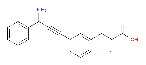 3-(3-(3-amino-3-phenylprop-1-yn-1-yl)phenyl)-2-oxopropanoic acid