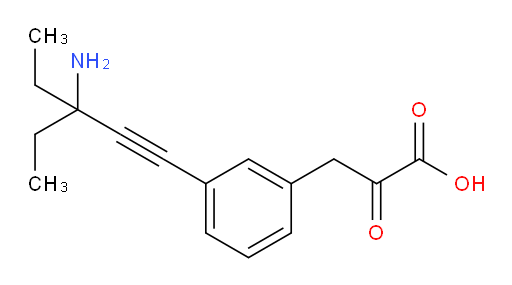 3-(3-(3-amino-3-ethylpent-1-yn-1-yl)phenyl)-2-oxopropanoic acid