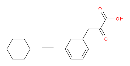 3-(3-(cyclohexylethynyl)phenyl)-2-oxopropanoic acid