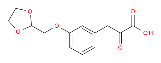 3-(3-((1,3-dioxolan-2-yl)methoxy)phenyl)-2-oxopropanoic acid