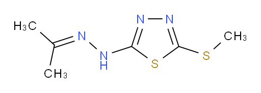 2-(methylthio)-5-(2-(propan-2-ylidene)hydrazinyl)-1,3,4-thiadiazole