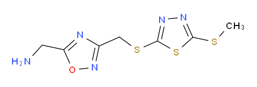 (3-(((5-(methylthio)-1,3,4-thiadiazol-2-yl)thio)methyl)-1,2,4-oxadiazol-5-yl)methanamine
