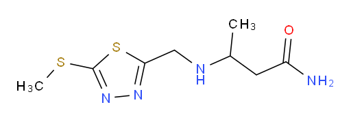 3-(((5-(methylthio)-1,3,4-thiadiazol-2-yl)methyl)amino)butanamide