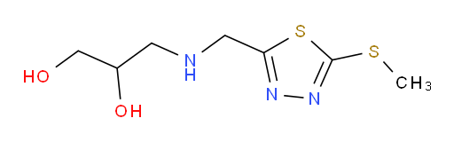 3-(((5-(methylthio)-1,3,4-thiadiazol-2-yl)methyl)amino)propane-1,2-diol