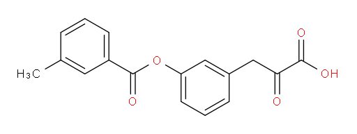 3-(3-((3-methylbenzoyl)oxy)phenyl)-2-oxopropanoic acid