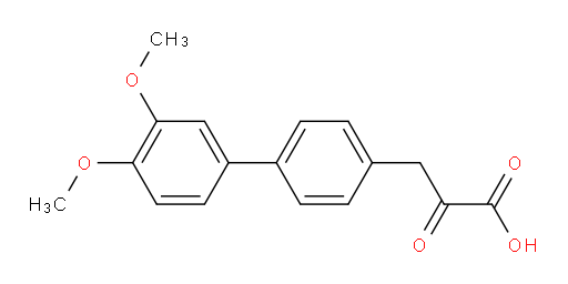3-(3',4'-dimethoxy-[1,1'-biphenyl]-4-yl)-2-oxopropanoic acid