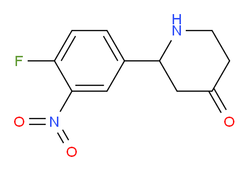 2-(4-fluoro-3-nitrophenyl)piperidin-4-one