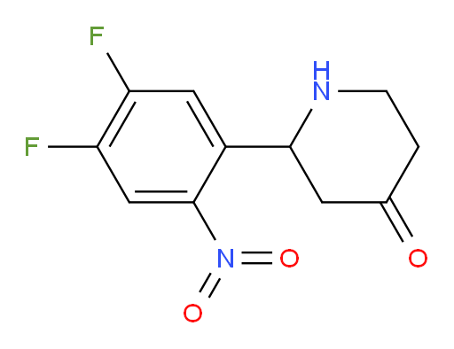 2-(4,5-difluoro-2-nitrophenyl)piperidin-4-one