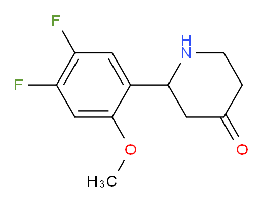 2-(4,5-difluoro-2-methoxyphenyl)piperidin-4-one