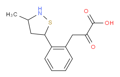 3-(2-(3-methylisothiazolidin-5-yl)phenyl)-2-oxopropanoic acid