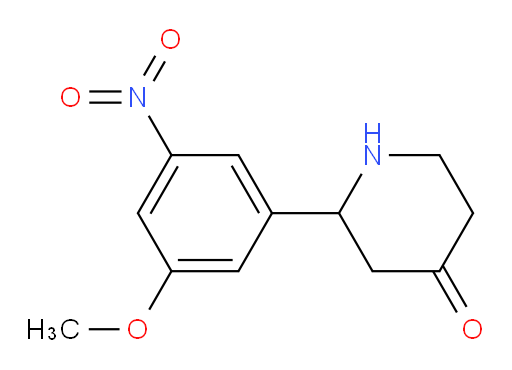 2-(3-methoxy-5-nitrophenyl)piperidin-4-one