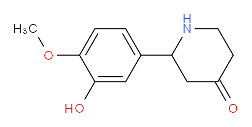 2-(3-hydroxy-4-methoxyphenyl)piperidin-4-one