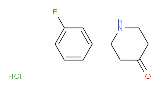 2-(3-fluorophenyl)piperidin-4-one hydrochloride