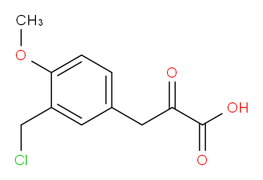3-(3-(chloromethyl)-4-methoxyphenyl)-2-oxopropanoic acid