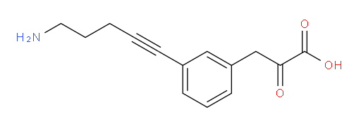 3-(3-(5-aminopent-1-yn-1-yl)phenyl)-2-oxopropanoic acid