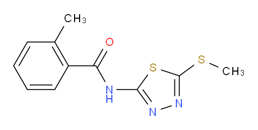 2-methyl-N-(5-(methylthio)-1,3,4-thiadiazol-2-yl)benzamide