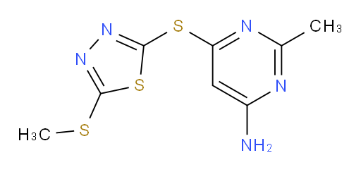 2-methyl-6-((5-(methylthio)-1,3,4-thiadiazol-2-yl)thio)pyrimidin-4-amine