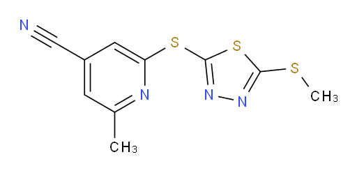 2-methyl-6-((5-(methylthio)-1,3,4-thiadiazol-2-yl)thio)isonicotinonitrile
