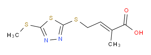 (E)-2-methyl-4-((5-(methylthio)-1,3,4-thiadiazol-2-yl)thio)but-2-enoic acid