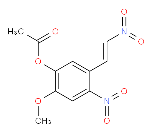 (E)-2-methoxy-4-nitro-5-(2-nitrovinyl)phenyl acetate
