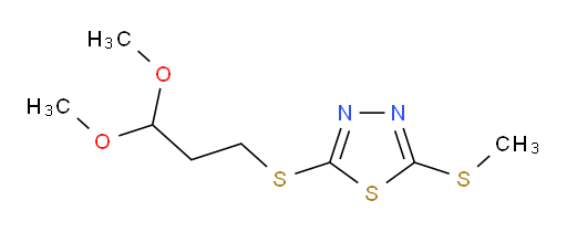 2-((3,3-dimethoxypropyl)thio)-5-(methylthio)-1,3,4-thiadiazole