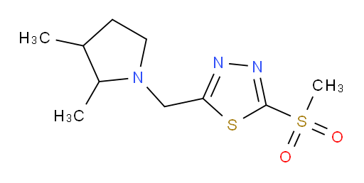 2-((2,3-dimethylpyrrolidin-1-yl)methyl)-5-(methylsulfonyl)-1,3,4-thiadiazole