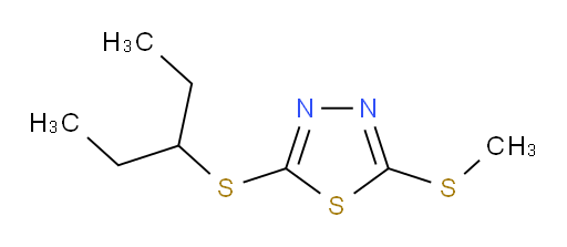 2-(methylthio)-5-(pentan-3-ylthio)-1,3,4-thiadiazole