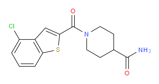 1-(4-chlorobenzo[b]thiophene-2-carbonyl)piperidine-4-carboxamide