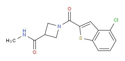 1-(4-chlorobenzo[b]thiophene-2-carbonyl)-N-methylazetidine-3-carboxamide