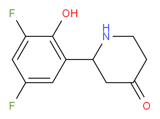 2-(3,5-difluoro-2-hydroxyphenyl)piperidin-4-one
