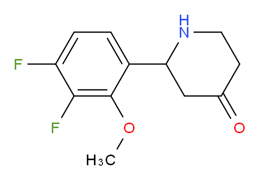 2-(3,4-difluoro-2-methoxyphenyl)piperidin-4-one