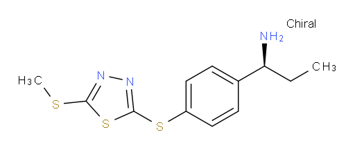(S)-1-(4-((5-(methylthio)-1,3,4-thiadiazol-2-yl)thio)phenyl)propan-1-amine