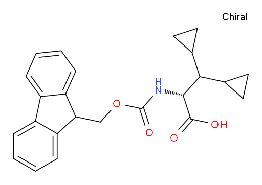 (R)-2-((((9H-fluoren-9-yl)methoxy)carbonyl)amino)-3,3-dicyclopropylpropanoic acid