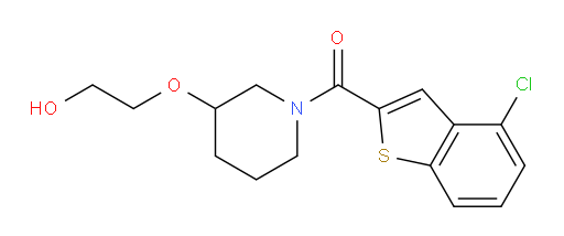 (4-chlorobenzo[b]thiophen-2-yl)(3-(2-hydroxyethoxy)piperidin-1-yl)methanone
