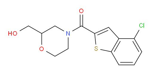 (4-chlorobenzo[b]thiophen-2-yl)(2-(hydroxymethyl)morpholino)methanone