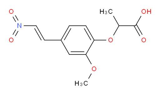 (E)-2-(2-methoxy-4-(2-nitrovinyl)phenoxy)propanoic acid