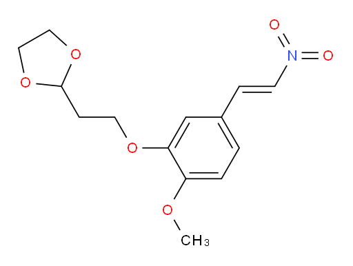 (E)-2-(2-(2-methoxy-5-(2-nitrovinyl)phenoxy)ethyl)-1,3-dioxolane