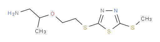 2-(2-((5-(methylthio)-1,3,4-thiadiazol-2-yl)thio)ethoxy)propan-1-amine