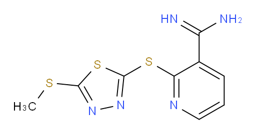 2-((5-(methylthio)-1,3,4-thiadiazol-2-yl)thio)nicotinimidamide