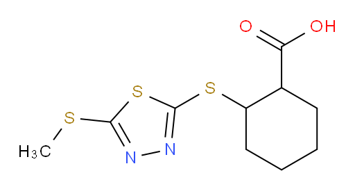 2-((5-(methylthio)-1,3,4-thiadiazol-2-yl)thio)cyclohexanecarboxylic acid