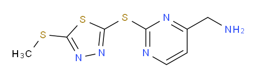 (2-((5-(methylthio)-1,3,4-thiadiazol-2-yl)thio)pyrimidin-4-yl)methanamine