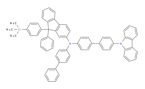 N-(4'-(9H-carbazol-9-yl)-[1,1'-biphenyl]-4-yl)-N-([1,1'-biphenyl]-4-yl)-9-phenyl-9-(4-(trimethylsilyl)phenyl)-9H-fluoren-2-amine