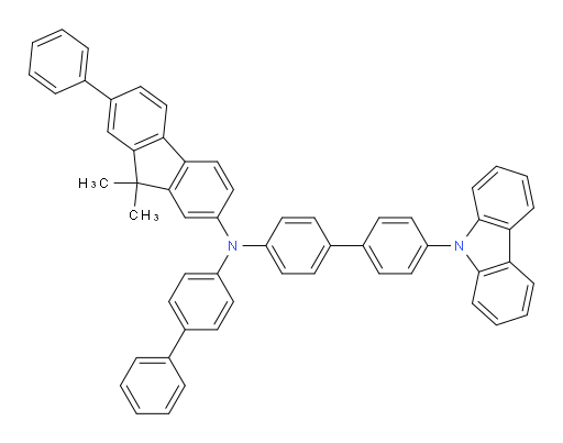 N-(4'-(9H-carbazol-9-yl)-[1,1'-biphenyl]-4-yl)-N-([1,1'-biphenyl]-4-yl)-9,9-dimethyl-7-phenyl-9H-fluoren-2-amine