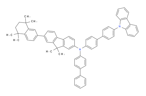 N-(4'-(9H-carbazol-9-yl)-[1,1'-biphenyl]-4-yl)-N-([1,1'-biphenyl]-4-yl)-9,9-dimethyl-7-(5,5,8,8-tetramethyl-5,6,7,8-tetrahydronaphthalen-2-yl)-9H-fluoren-2-amine