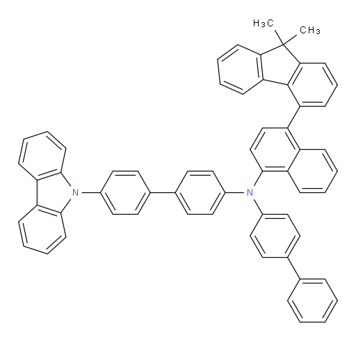 N-(4'-(9H-carbazol-9-yl)-[1,1'-biphenyl]-4-yl)-N-([1,1'-biphenyl]-4-yl)-4-(9,9-dimethyl-9H-fluoren-4-yl)naphthalen-1-amine