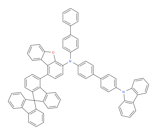 1-(9,9'-spirobi[fluoren]-4-yl)-N-(4'-(9H-carbazol-9-yl)-[1,1'-biphenyl]-4-yl)-N-([1,1'-biphenyl]-4-yl)dibenzo[b,d]furan-4-amine